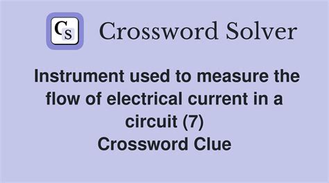 current measurer crossword|current meter crossword.